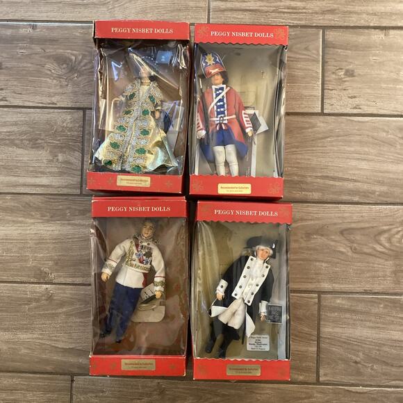 Vintage Peggy Nisbet Dolls Colonial America England Mix Lot of 4 Dolls - Picture 1 of 11